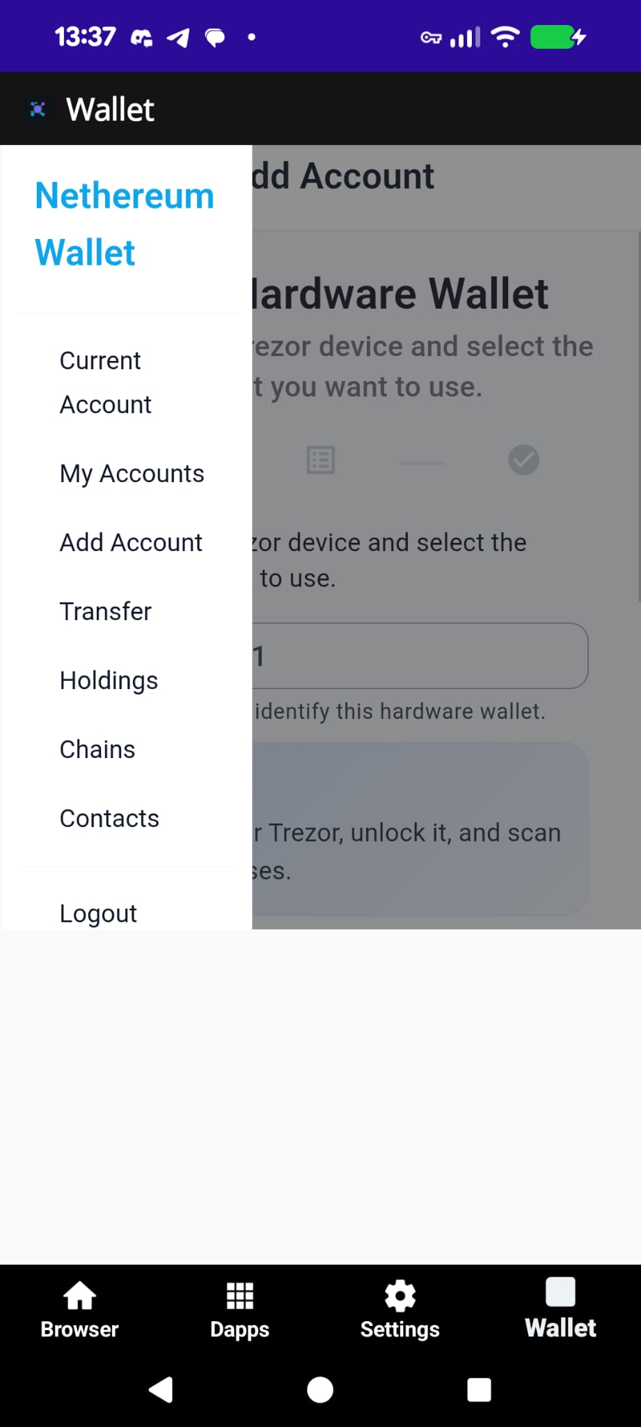 Nethereum Wallet SDK running on mobile devices